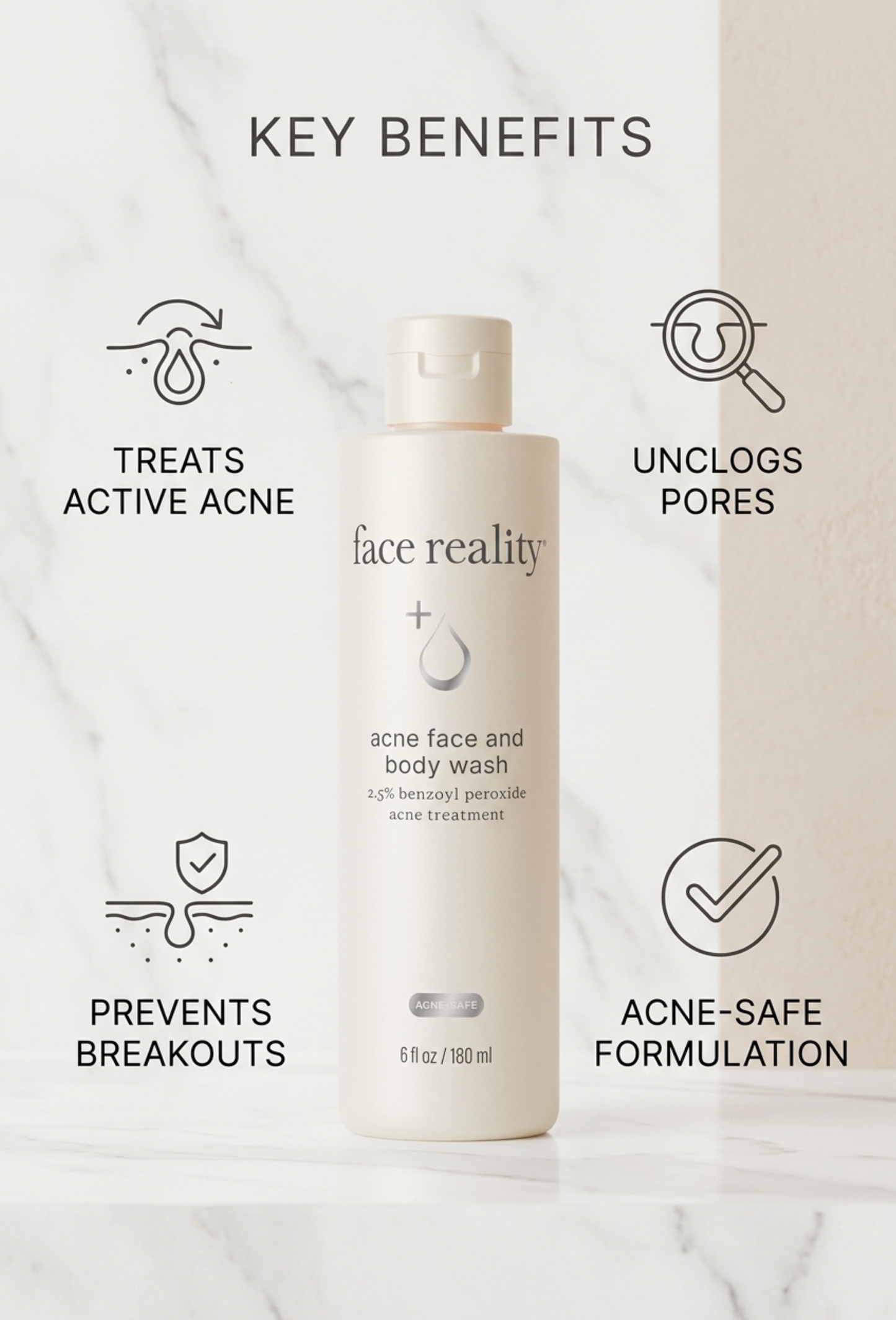 Face Reality Acne Face and Body Wash